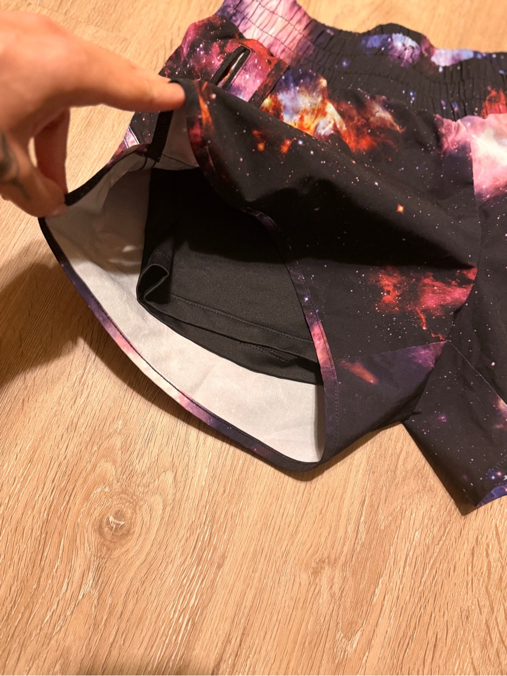 Avia Galaxy Print Athletic Running Shorts - Picture 3 of 5